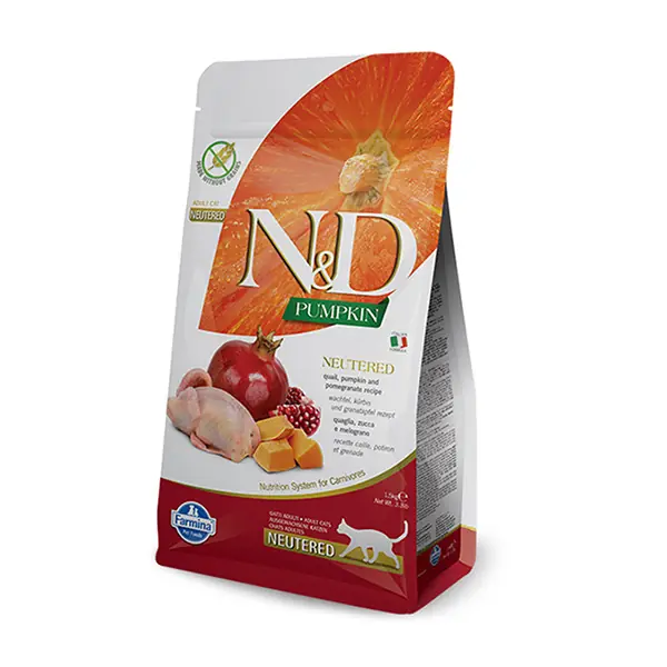 N&D Pumpkin Balkabaklı Bıldırcın ve Narlı Kısırlaştırılmış Kedi Maması