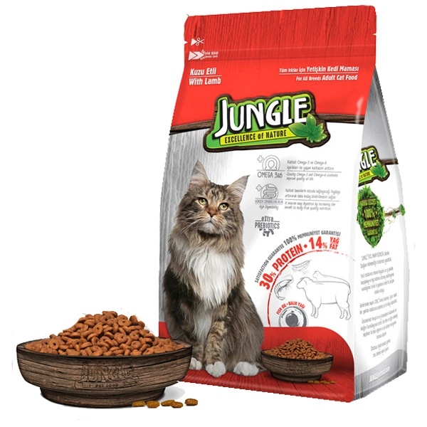 Jungle Kuzu Etli Yetişkin Kedi Maması - 1.5 Kg