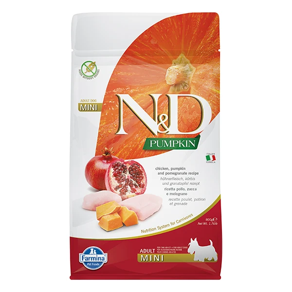 N&D Pumpkin Balkabaklı Tavuklu Küçük Irk Yetişkin Köpek Maması - 800 Gr