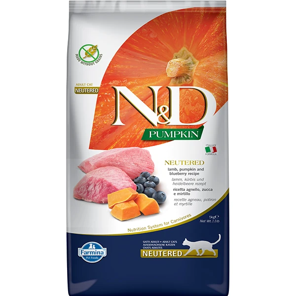 N&D Pumpkin Kuzulu Kısırlaştırılmış Kedi Maması - 5 Kg