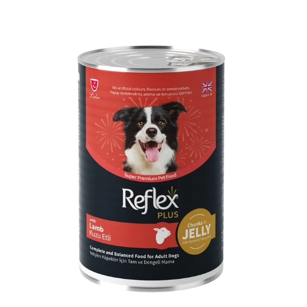 Reflex Plus Jöle İçinde Kuzu Etli Yetişkin Konserve Köpek Maması - 1 Adet 400 Gr