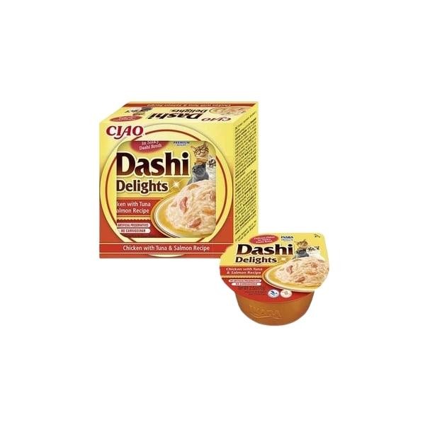 Inaba Ciao Dashi Delights Tavuklu Ton ve Somon Balıklı Kedi Çorbası