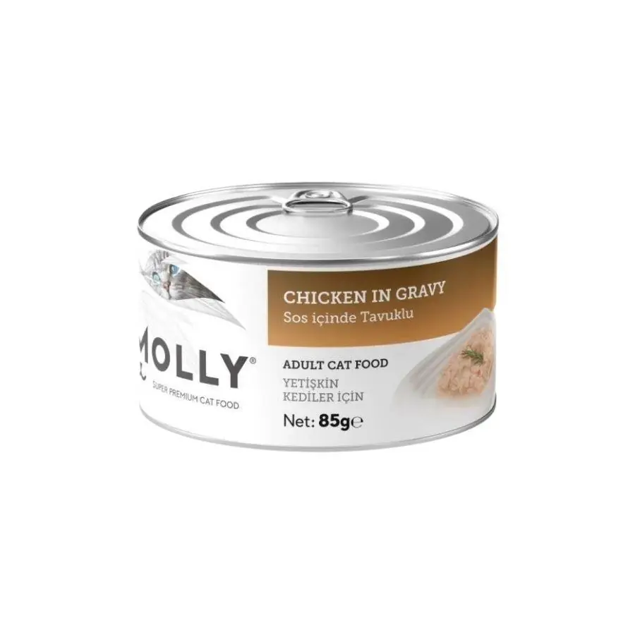 Molly Sos İçinde Tavuklu Yetişkin Kedi Konservesi