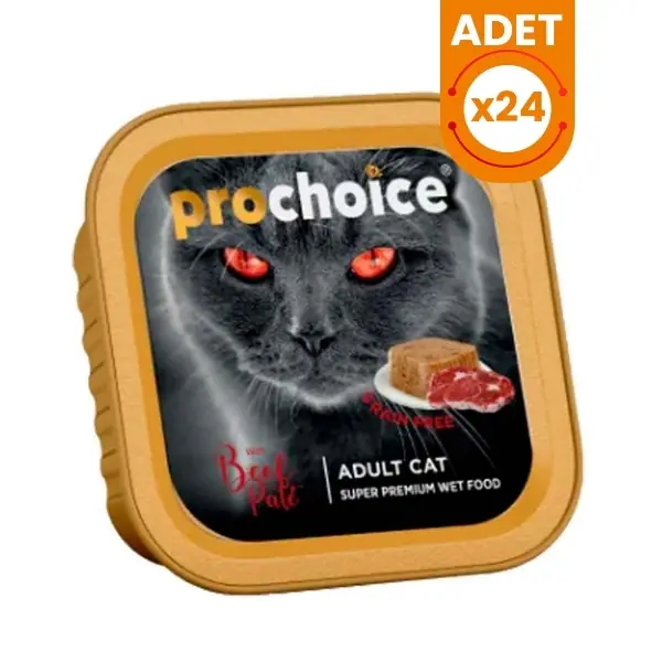 Pro Choice Adult Pate Biftekli Yetişkin Konserve Kedi Maması