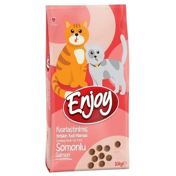 Enjoy Sterilised Somonlu Kısırlaştırılmış Kedi Maması - 10 Kg