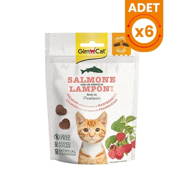Gimcat Tahılsız Somon ve Ahududulu Kedi Ödül Bisküvisi