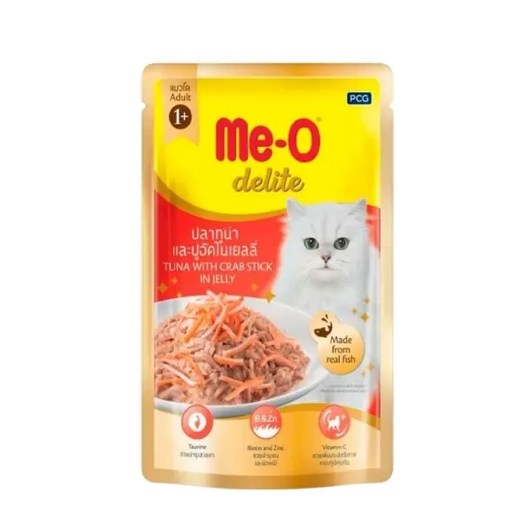 Meo Delite Ton Balıklı ve Yengeçli Pouch Yetişkin Konserve Kedi Maması