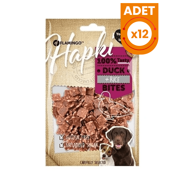 Flamingo Hapki Bites Ördekli ve Pirinçli Glutensiz Köpek Ödül Maması
