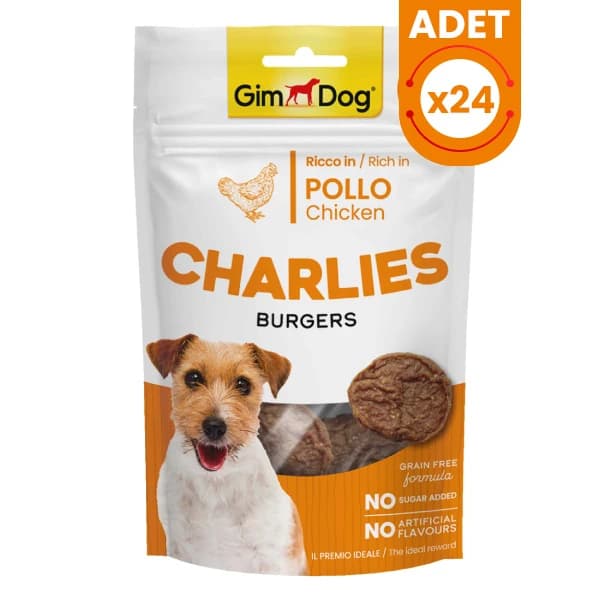 Gimdog Charlies Burger Tavuklu Tahılsız ve Şekersiz Köpek Ödül Maması