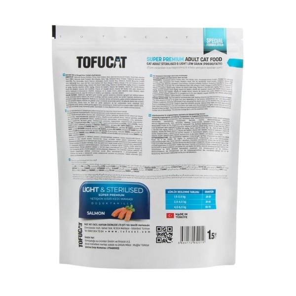 Tofucat Sterilised Somonlu Kısırlaştırılmış Kedi Maması
