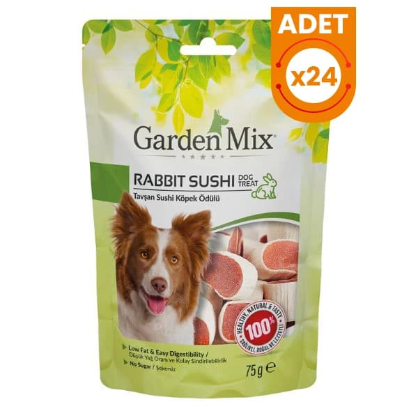 Garden Mix Tavşan Sushi Düşük Yağlı Şekersiz Köpek Ödül Maması