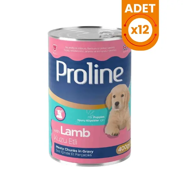 Proline Sos İçinde Et Parçacıklı Kuzu Etli Yavru Konserve Köpek Maması