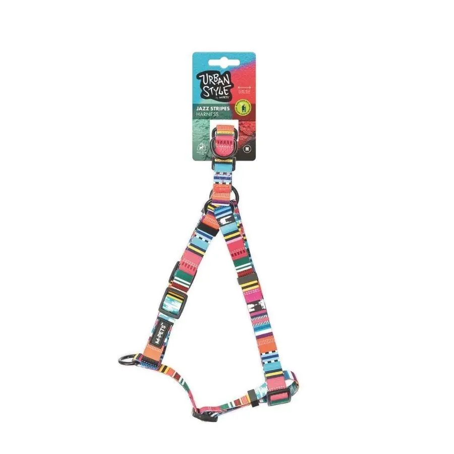 M-Pets Urban Style Jazz Stripes Köpek Göğüs Tasması M