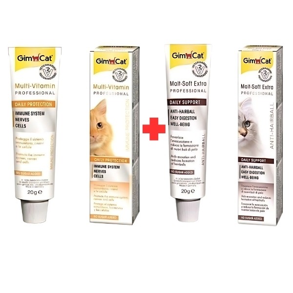 Gimcat Malt Soft Extra 20 Gr + Multivitamin 20 Gr Kedi Malt Macunu