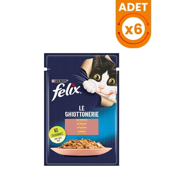 Felix Taze Somonlu Jöleli Pouch Yetişkin Yaş Kedi Maması