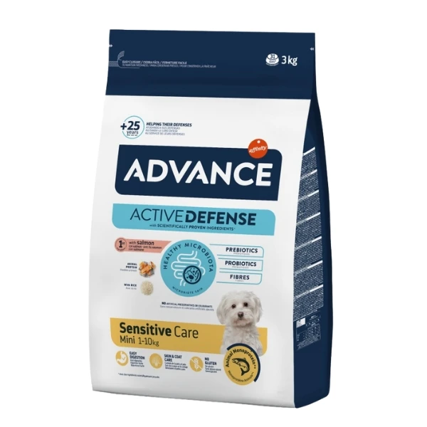 Advance Mini Sensitive Somonlu Küçük Irk Yetişkin Köpek Maması - 3 Kg