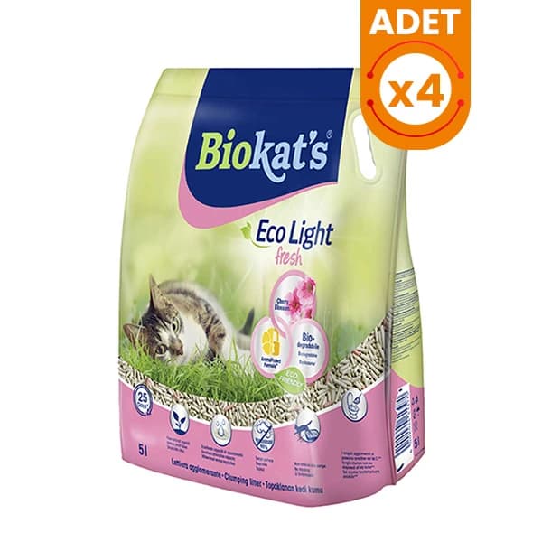 Biokats Eco Light Fresh Cherry Blossom Kiraz Çiceği Kokulu Pelet Kedi Kumu