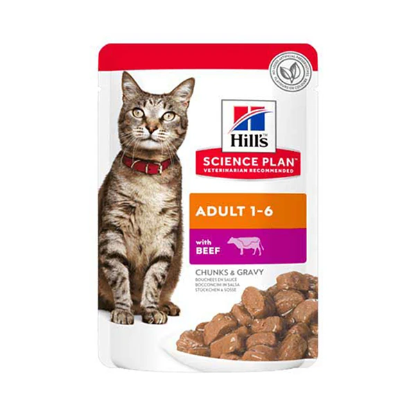 Hills Biftekli Pouch Konserve Yetişkin Kedi Maması - 85 Gr 1 Adet