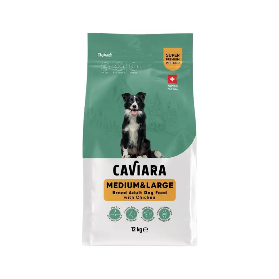 Caviara Tavuklu Orta ve Büyük Irk Yetişkin Köpek Maması