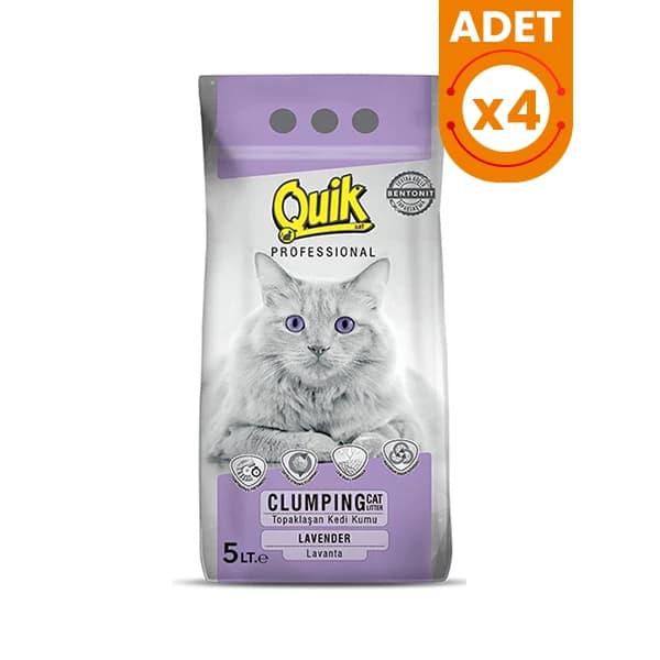Quik Lavanta Kokulu Bentonit Topaklanan Kedi Kumu