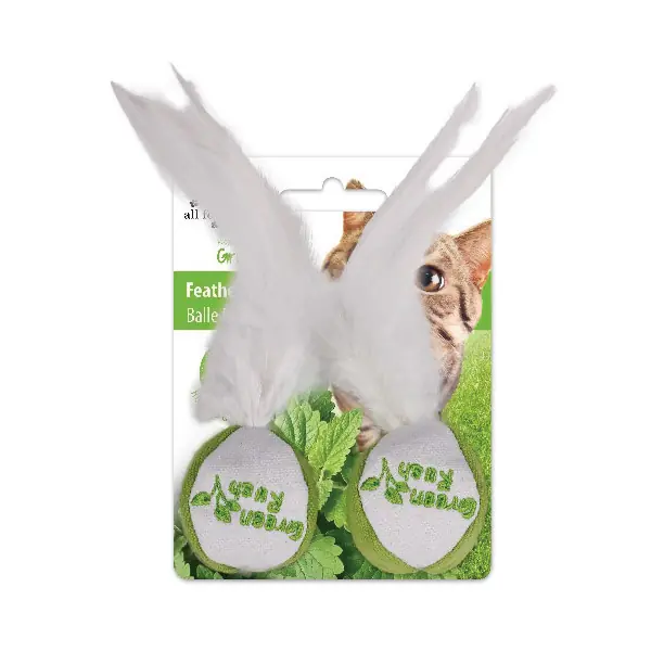Afp Green Rush Kedi Otlu Tüylü Top Kedi Oyuncağı