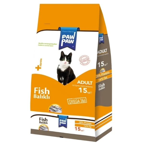 Paw Paw Adult Balıklı Yetişkin Kedi Maması - 15 Kg