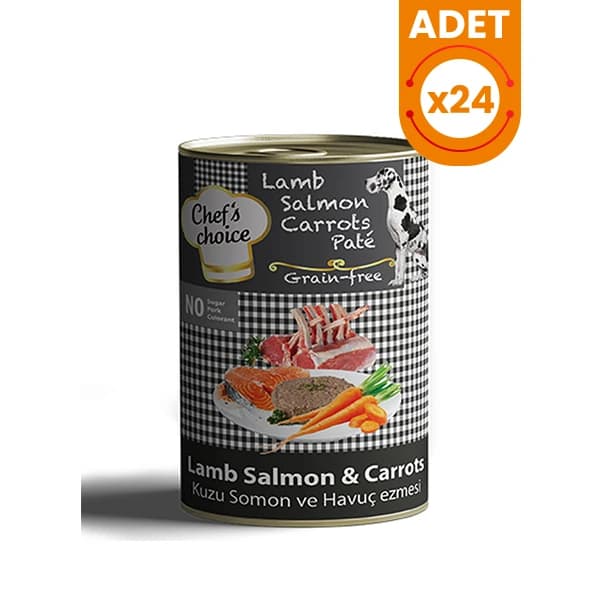 Chefs Choice Kıyılmış Kuzu Etli ve Somonlu Yetişkin Köpek Konservesi