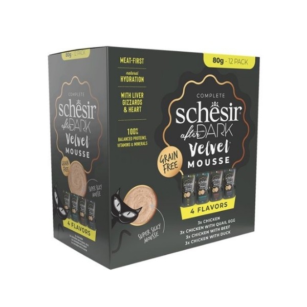 Schesir After Dark Velvet Et Suyunda Karışık Lezzetler Pouch Yetişkin Konserve Kedi Maması