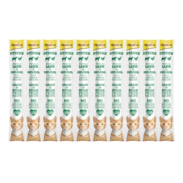 Gimcat Sticks Kuzu ve Tavuk Etli Çubuk Kedi Ödül Maması