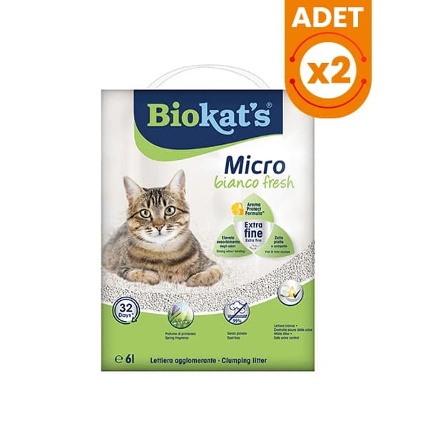 Biokats Micro Fresh Bahar Kokulu Topaklanan Doğal Kedi Kumu