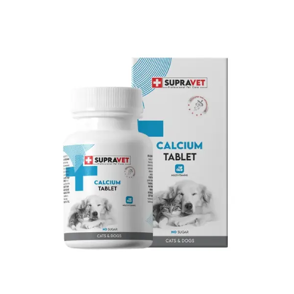 Supravet Calcium Kedi ve Köpekler İçin Kalsiyum Vitamin Tablet