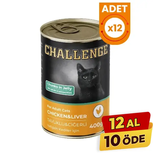 Challenge Tavuklu Ciğerli Yetişkin Konserve Kedi Maması