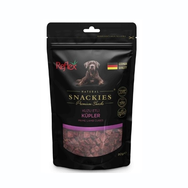 Reflex Snackies Natural Kuzu Etli Küp Tahılsız Köpek Ödül Maması