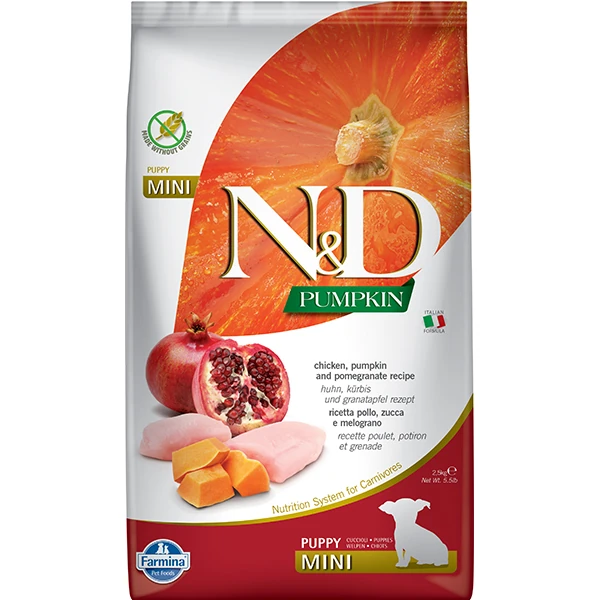 N&D Pumpkin Tavuk ve Narlı Mini Yavru Köpek Maması - 2.5 Kg