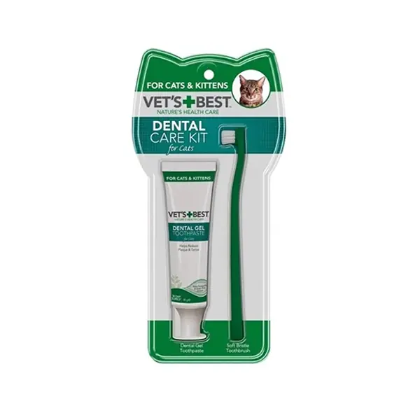 Vet's Best Plak ve Tartar Temizleyen Kedi Ağız ve Diş Bakım Seti