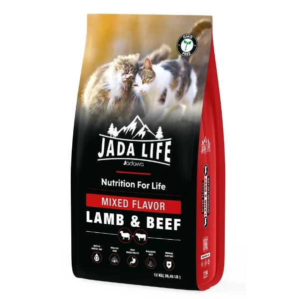 Jadawa Jada Life Kuzu Etli ve Pirinçli Karışık Lezzetli Yetişkin Kedi Maması - 12 Kg