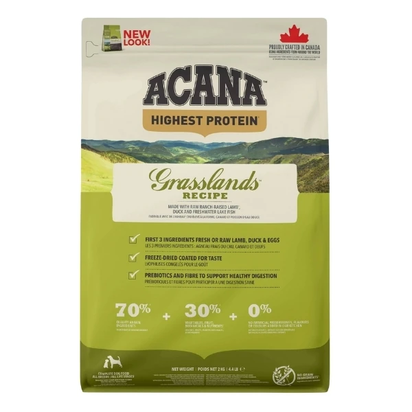 Acana Grasslands Tahılsız Kuzu Etli ve Sebzeli Yetişkin Köpek Maması - 2 Kg