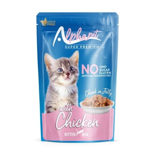 Alphapet Kitten Chicken Chunks in Jelly Pouch