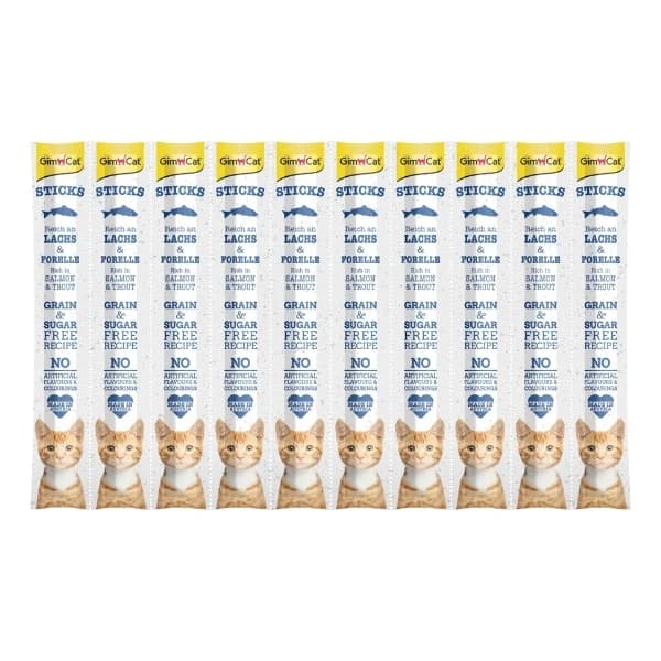 Gimcat Sticks Somonlu ve Alabalıklı Çubuk Kedi Ödül Maması