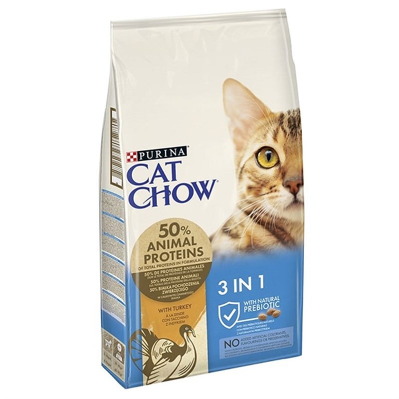 Purina Cat Chow Feline 3in1 Hindi Etli Yetişkin Kedi Maması