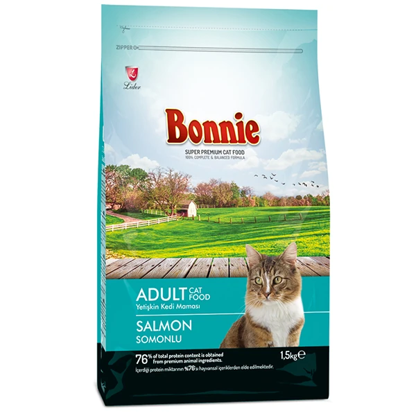 Bonnie Adault Somonlu Yetişkin Kedi Maması - 1.5 Kg