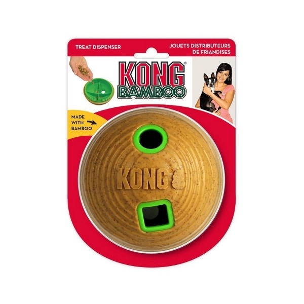 Kong Bamboo Feeder Top Köpekler için Ödül Maması Dağıtma Oyuncağı