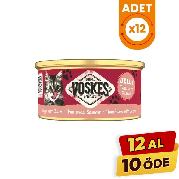 Voskes Ton Balığı ve Somon Yetişkin Konserve Kedi Maması