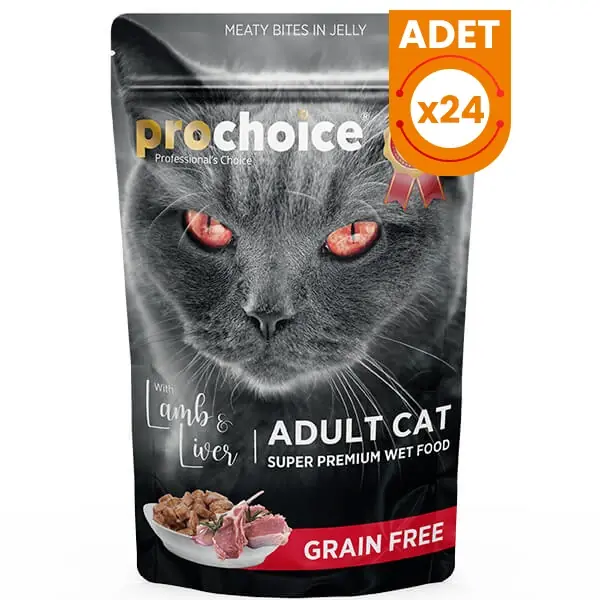 Pro Choice Tahılsız Kuzu ve Ciğerli Yetişkin Konserve Kedi Maması