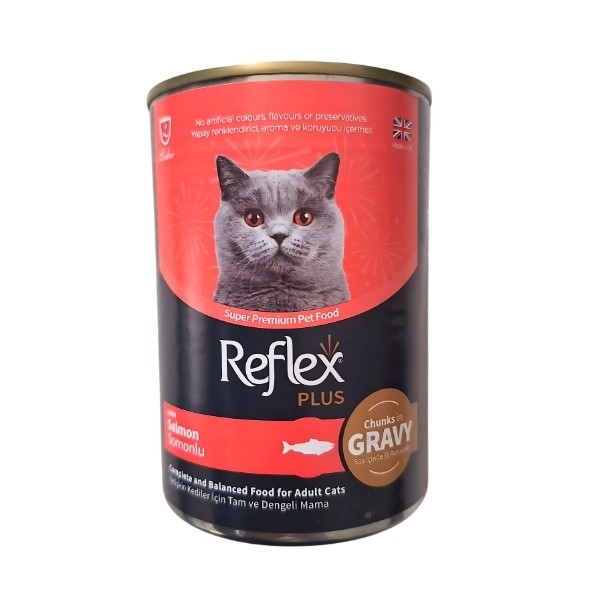 Reflex Plus Sos İçinde Et Parçacıklı Somonlu Yetişkin Konserve Kedi Maması