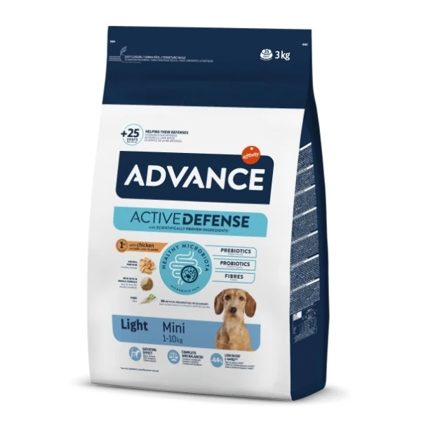 Advance Light Mini Tavuklu Küçük Irk Diyet Köpek Maması - 3 Kg