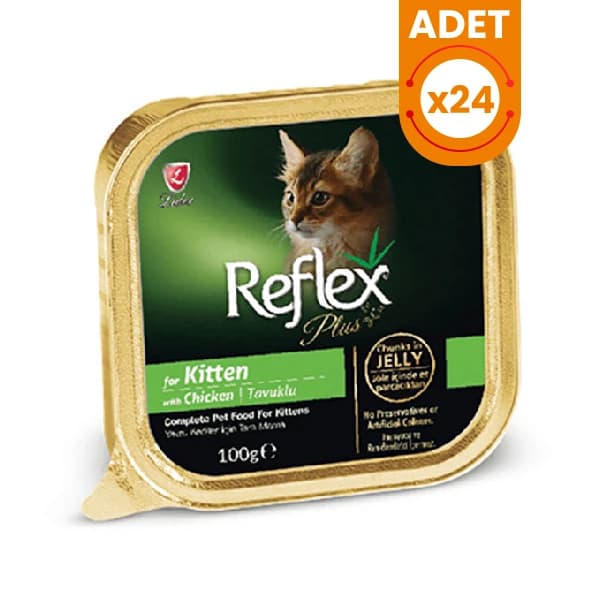 Reflex Plus Tavuklu Jöle içinde Et Parcacıklı Yavru Konserve Kedi Maması