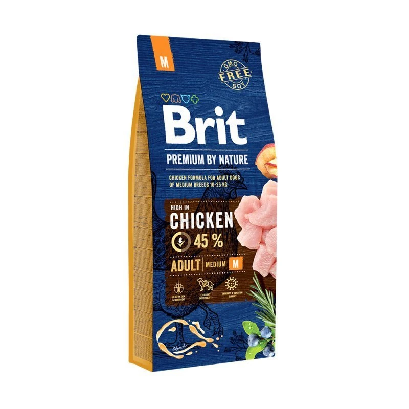 Brit Premium By Nature Adult Orta Irk Tavuklu Yetişkin Köpek Maması - 15 Kg
