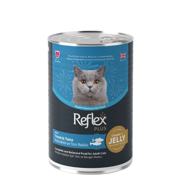 Reflex Plus Jöle İçinde Alabalıklı ve Ton Balıklı Yetişkin Konserve Kedi Maması