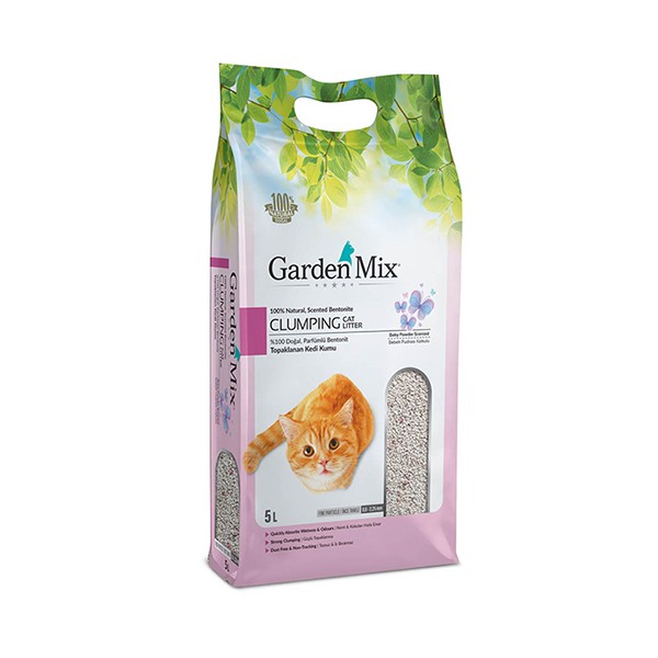 Garden Mix İnce Taneli Bebek Pudrası Kokulu Kedi Kumu
